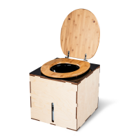 EasyLoo composting toilet with fan 12V black left side