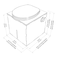 EasyLoo composting toilet with fan 12V black left side