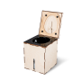 MiniLoo composting toilet with fan 12V black left side