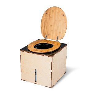 EasyLoo composting toilet with fan 5V black left side
